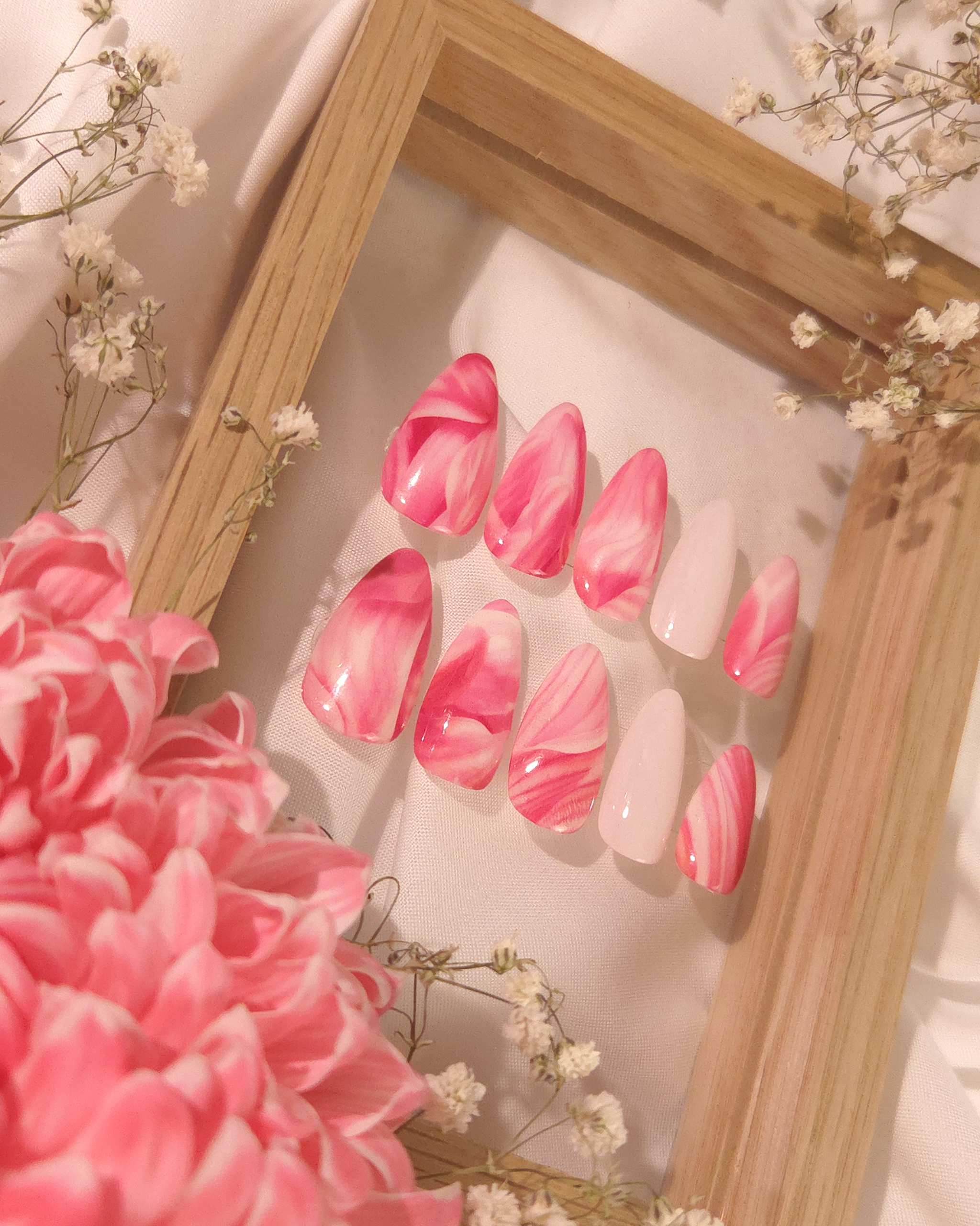 Pink Chrysanthemum Nail Decals